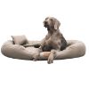 Tierlando TIFFANY Couture - Orthopädisches Hundebett beige 1,45 m, 20 cm, 1,05 m (Tierlando)