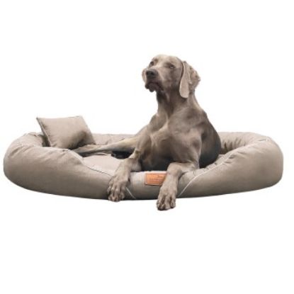Tierlando TIFFANY Couture - Orthopädisches Hundebett beige 1,45 m, 20 cm, 1,05 m (Tierlando)