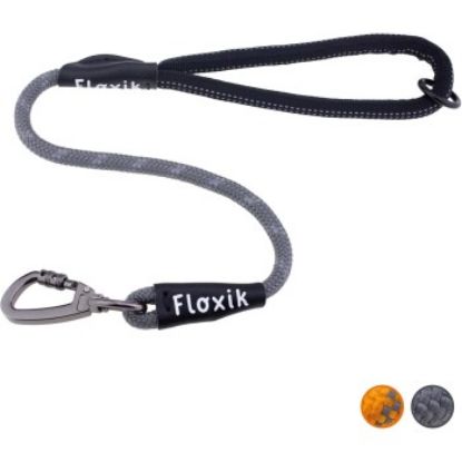 Floxik Kurzführer für Hunde - Kurzleine aus Kletterseilmaterial grau M (Floxik)