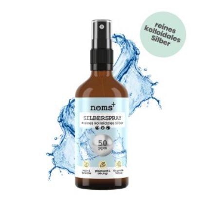 noms+ Silberspray für Hunde & Katzen 50ppm | Wundpflege & Wundspray für Hunde & Katzen | Pflegespray | kolloidales Silber Spray bei Hot Spot | Hund Silberspray zur Wundheilung & Hautpflege (noms+)