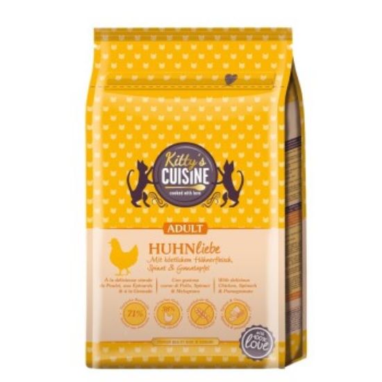 Kitty's Cuisine Adult Huhnliebe mit köstlichem Hühnerfleisch, Spinat und Granatapfel 2x2 kg (Kitty's Cuisine)