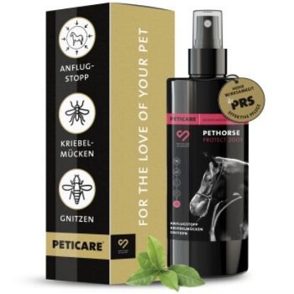 Peticare Anti-Kriebelmücken Gnitzen Spray für Pferde, Sommerekzem vorbeugen 100 ml (Peticare)