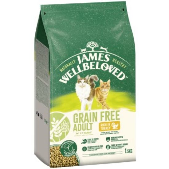 James Wellbeloved Trockenfutter Katze Adult, Getreidefrei Truthahn 1,5 kg (James Wellbeloved)