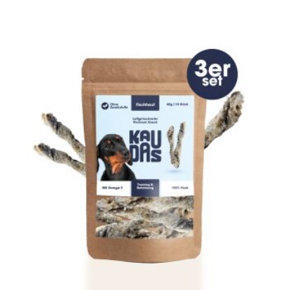 KAUDAS Fischhaut Fit-Knusper Sticks 3x60 g (KAUDAS)