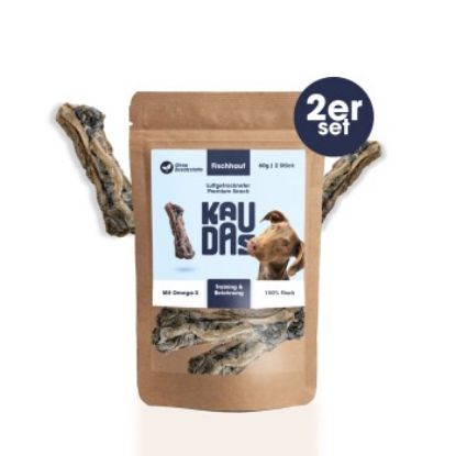 KAUDAS Fischhaut Fit-Knusper Knochen 2x60 g (KAUDAS)