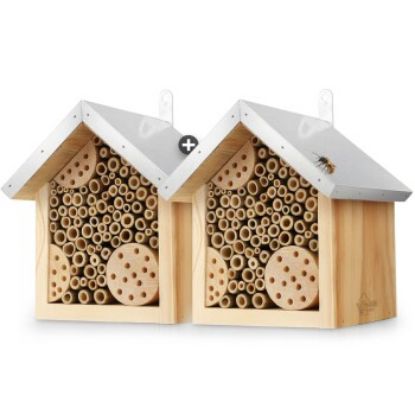 WILDLIFE HOME Bienenhotel mit Metalldach | 2er Set (WILDLIFE HOME)