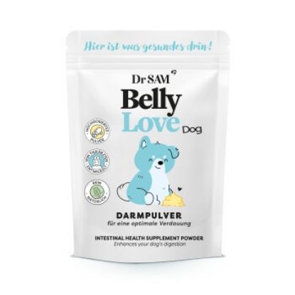 Dr. SAM BellyLove Dog - Hochdosiertes Darmpulver für Hunde, bringt Magen und Darm in Balance 90 g (Dr. SAM)