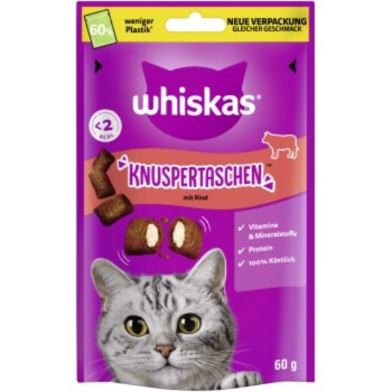 Whiskas Snacks, Knuspertaschen Rind 6x60 g (Whiskas)