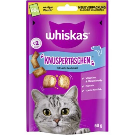 Whiskas Snacks, Knuspertaschen Lachs 6x60 g (Whiskas)