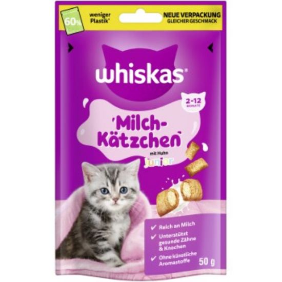 Whiskas Snacks, Junior, Milch-Kätzchen, Huhn 6x50 g (Whiskas)