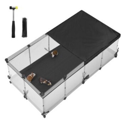 SONGMICS Kleintiergehege käfig mit Atmungsaktives Gewebe oben (SONGMICS)