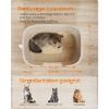 FEANDREA 2er Katzentoilette für große Katzen mit hohen Seitenwänden beige (FEANDREA)