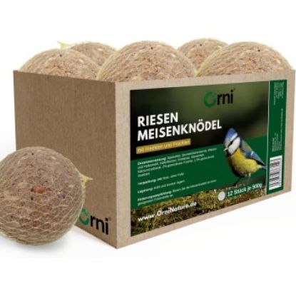 Orni Ganzjahres Riesenmeisenknödel 500g, mit Netz o. Folie 12 Stück (Orni)