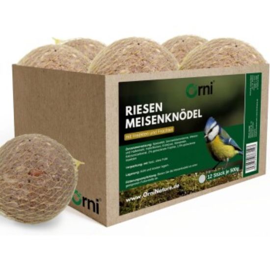 Orni Ganzjahres Riesenmeisenknödel 500g, mit Netz o. Folie 12 Stück (Orni)