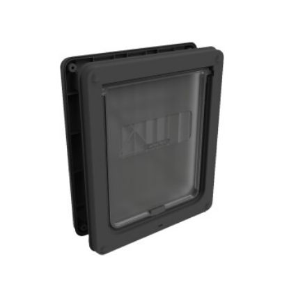 Dog Mate Manuelle mittelgroße Hundeklappe mit 2-Wege-Verschluss - 215 grau (Dog Mate)