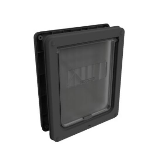 Dog Mate Manuelle mittelgroße Hundeklappe mit 2-Wege-Verschluss - 215 grau (Dog Mate)