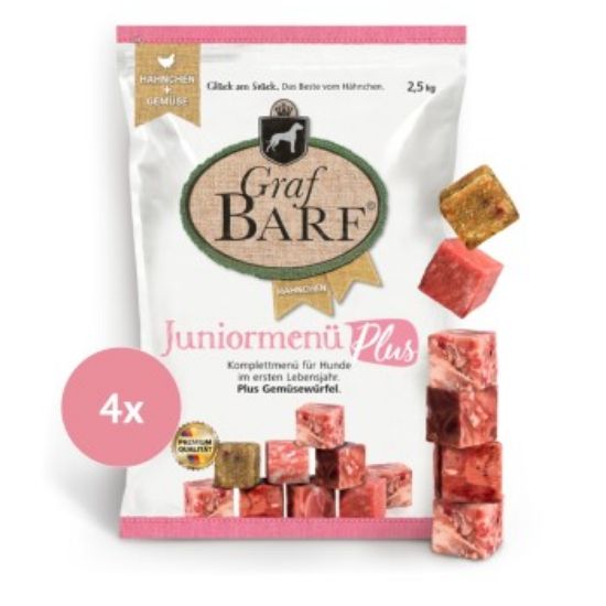 Graf Barf Juniormenü Plus Hähnchen 4x2,5kg (Graf Barf)