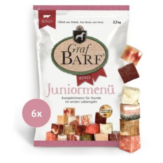 Graf Barf Juniormenü Rind 6x2,5kg (Graf Barf)