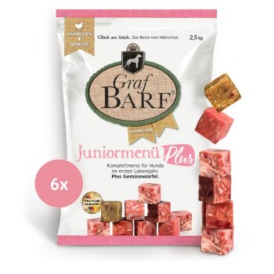 Graf Barf Juniormenü Plus Hähnchen 6x2,5kg (Graf Barf)