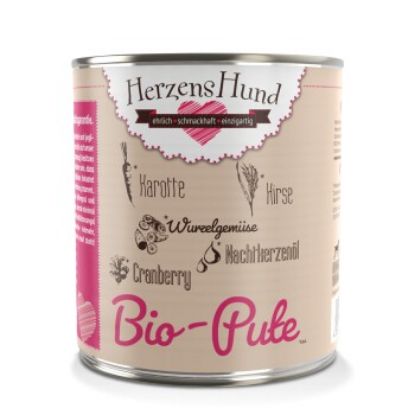 HerzensHund Adult 6x800g Bio Pute (HerzensHund)