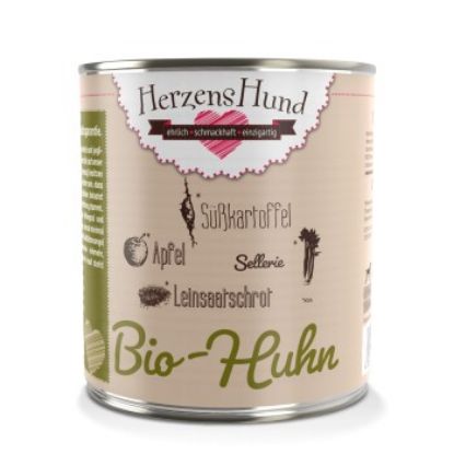 HerzensHund Adult 6x800g Bio Huhn (HerzensHund)