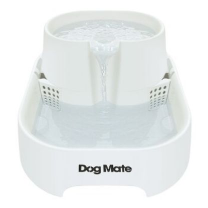 Dog Mate Großer zweistufiger Trinkbrunnen für Haustiere, sechs Liter, Weiß (385E) (Dog Mate)