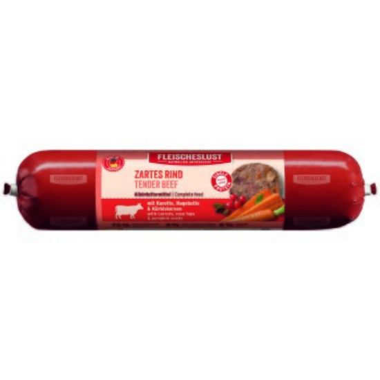 Fleischeslust Nassfutter Hund Adult Futterbox 8 x 400g Rind, Karotte, Hagebutte & Kürbiskerne 8x400 g (Fleischeslust)