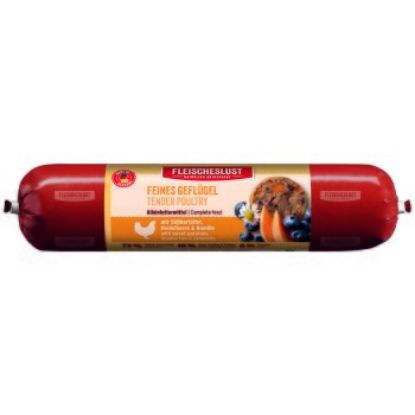 Fleischeslust Nassfutter Hund Adult Futterbox 8 x 400g Geflügel, Heidelbeere, Süßkartoffel & Kamille 8x400 g (Fleischeslust)