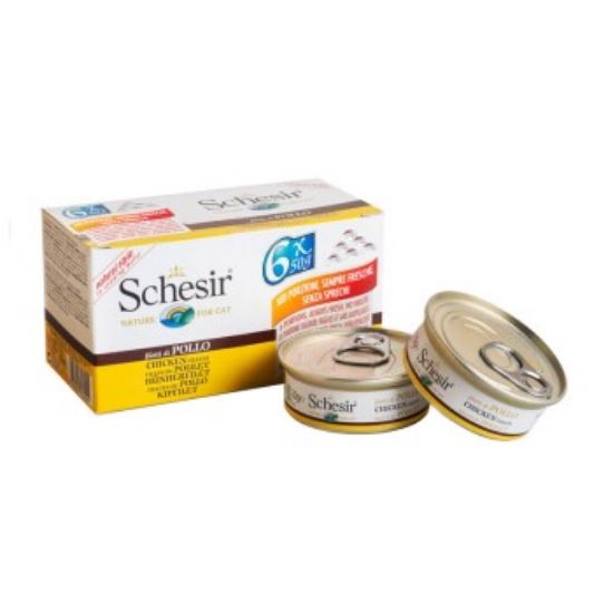 Schesir 24x50 g Huhn mit Reis, Im eigenen Saft (Schesir)