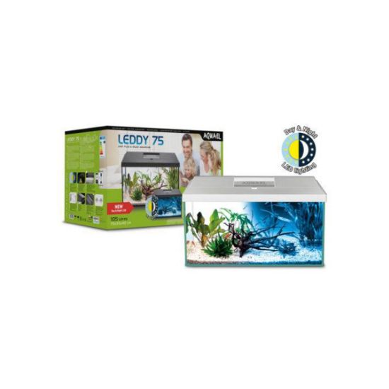 Aquael Aquarienset Leddy Tag & Nacht weiß 2.0 Leddy 75 (105 Liter) (Aquael)