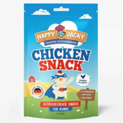 HAPPY JACKY Mono Hundesnack 6x130g Huhn pur (HAPPY JACKY)