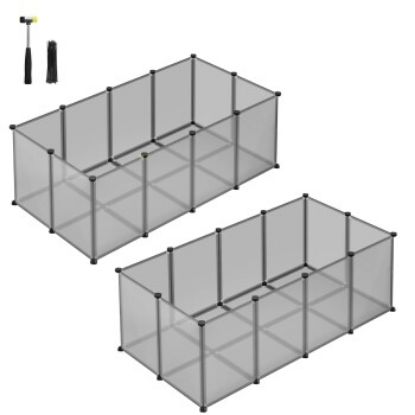 SONGMICS 2er set L-XL Freigehege mit Bodenplatten (SONGMICS)