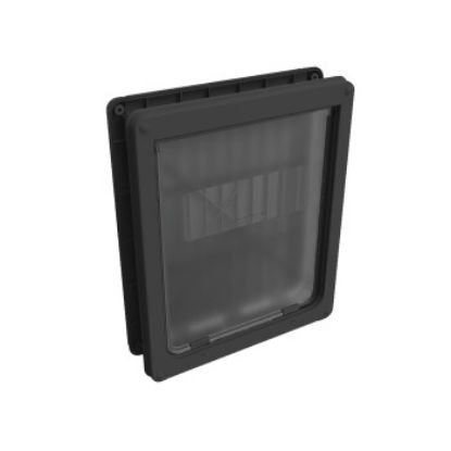 Dog Mate Manuelle große Hundeklappe mit 2-Wege-Verschluss - 216 grau (Dog Mate)