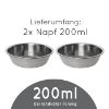 KaraLuna 2x 200 ml Napf aus Edelstahl (KaraLuna)