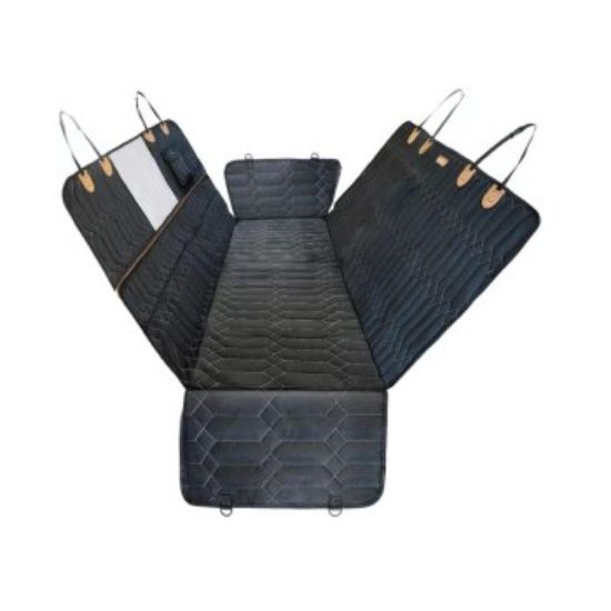 Floxik Inox Extra Stabile wasserdichte Kratzfeste Auto Hundedecke Rückbank Schondecke Rücksitzbank Auto Rücksitz Türenschutz Netzfenster (Floxik)