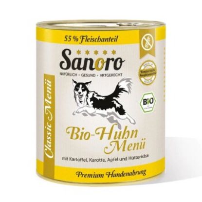Sanoro Menü Classic vom Bio-Huhn mit 55 % Fleischanteil 6x800g (Sanoro)