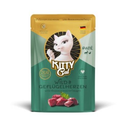 KittyCat Nassfutter Katze, Adult, Paté Wild und Geflügelherzen 6x85 g (KittyCat)