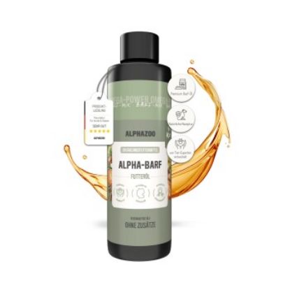 ALPHAZOO Alpha Barf Futteröl für Katzen I Omega 3 6 9 zum Barfen (ALPHAZOO)