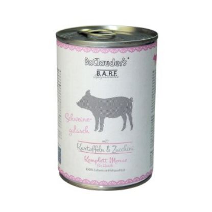 Dr. Clauder's B.A.R.F. Komplett Menue Schweinegulasch 12x400 g (Dr. Clauder's)