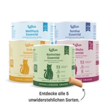 KatKare Hypoallergene Gefriergetrocknete Snacks Schnupperbox 5 x 70g (KatKare)